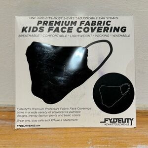 FYDELITY-Face Mask|KIDS|Breathable Adjustable Reusable Black